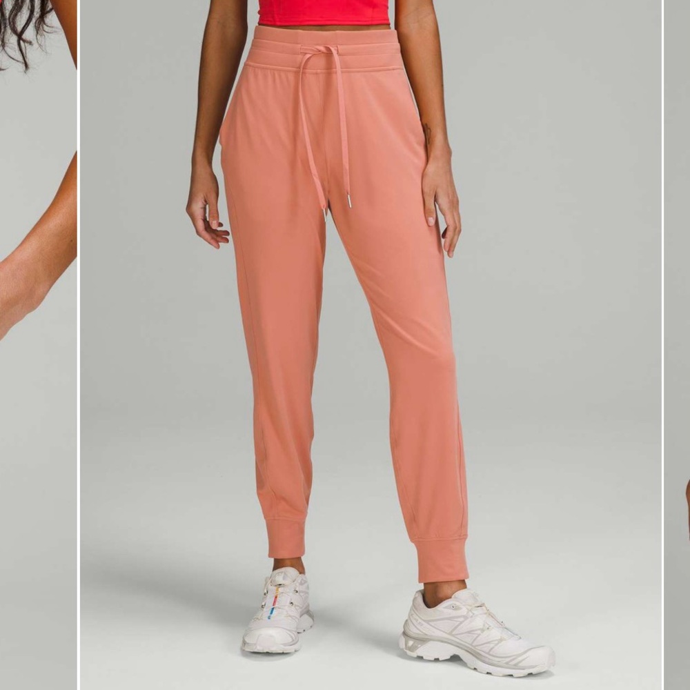 NWT Lululemon Ready to Rulu High-Rise Jogger Pink Savannah Size 4